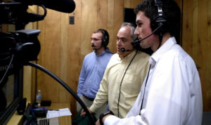 Studend media was thrilled to invite President Angel Cabrera into the announcing booth, who announced Men's soccer game