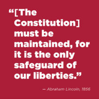 Abraham Lincoln's quote on constitution