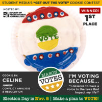 "Get out the vote" Cookie contest - 1st price won by Celine