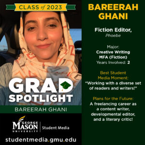Bareerah Ghani - Fiction editor, phoebe.