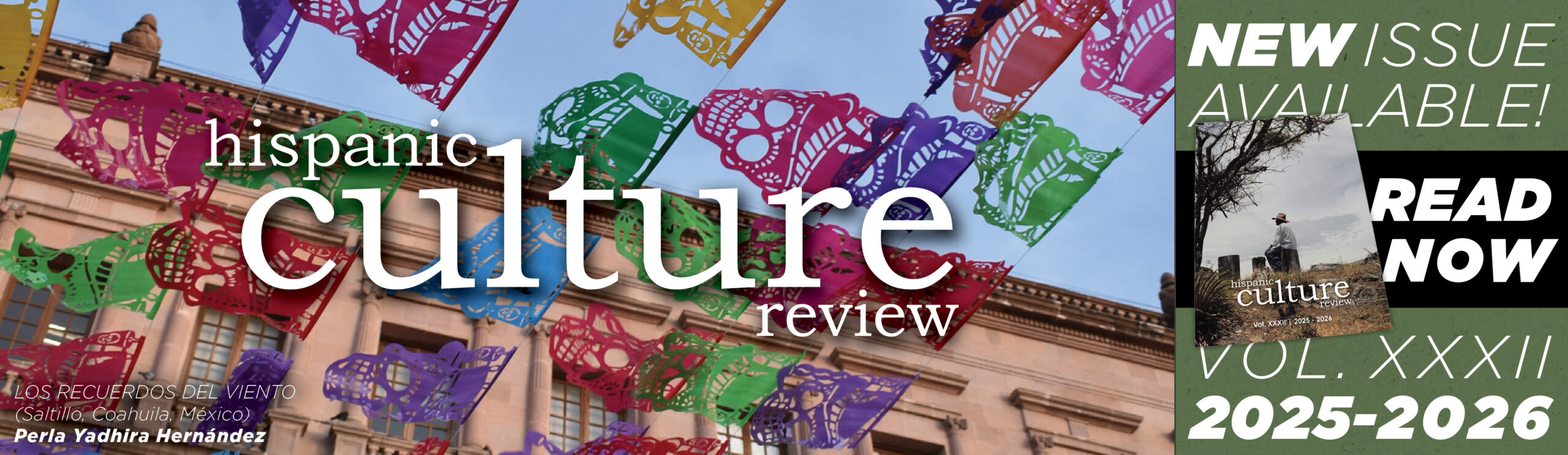 Click to read the latest issue of Hispanic Culture Review!